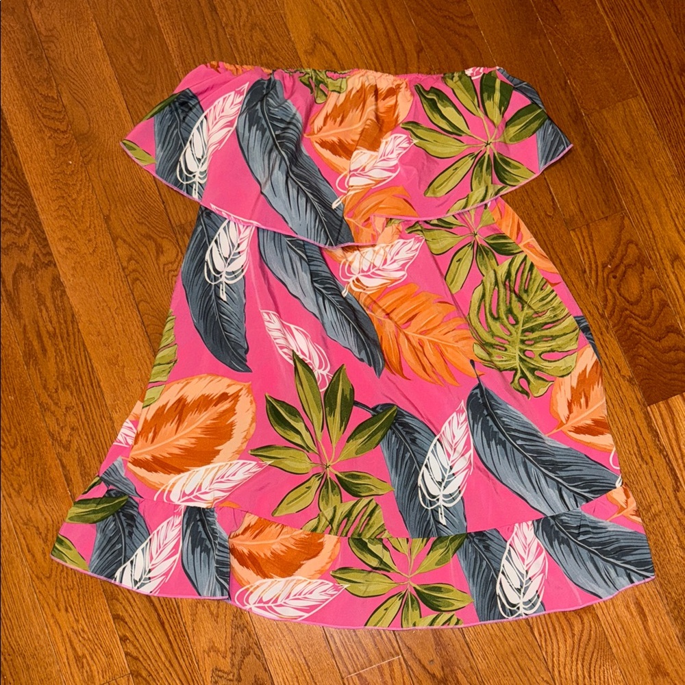 SHEIN Pink Floral Off-Shoulder Dress